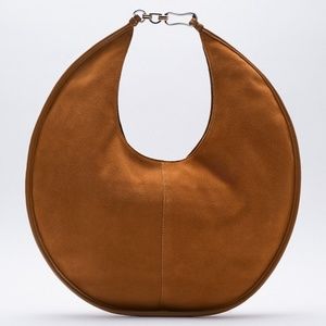 Zara Split Leather Flat Bag. New With Tags!